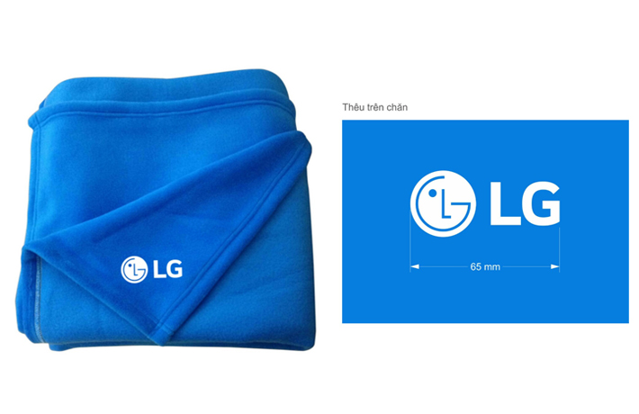 Chăn nỉ thêu logo của LG Việt Nam