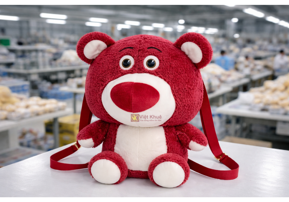 Balo gấu bông dâu lotso