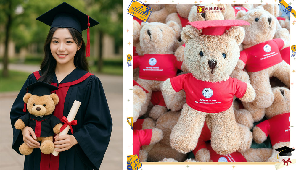 gấu bông tốt nghiệp
