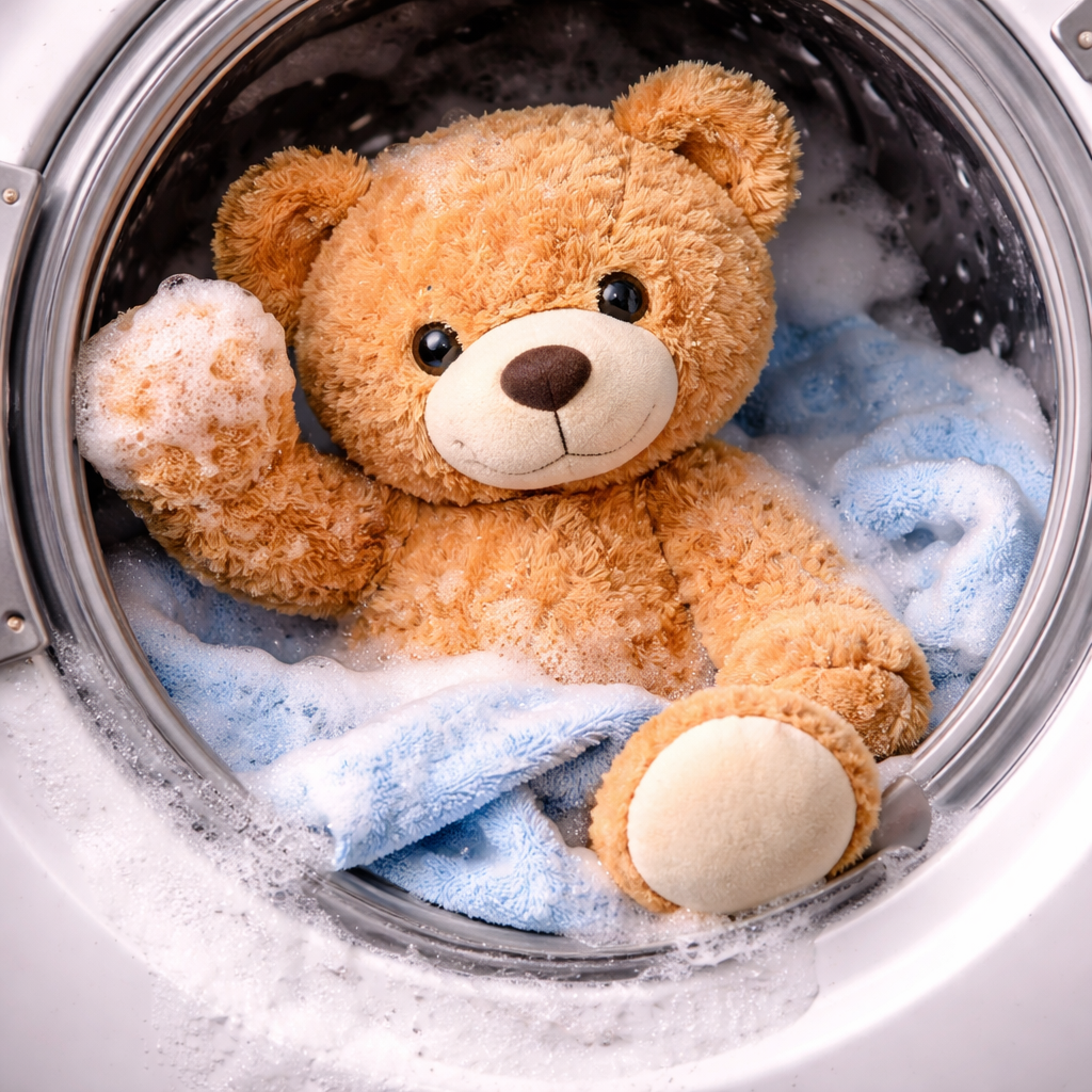 giặt gấu bông bằng máy giặt