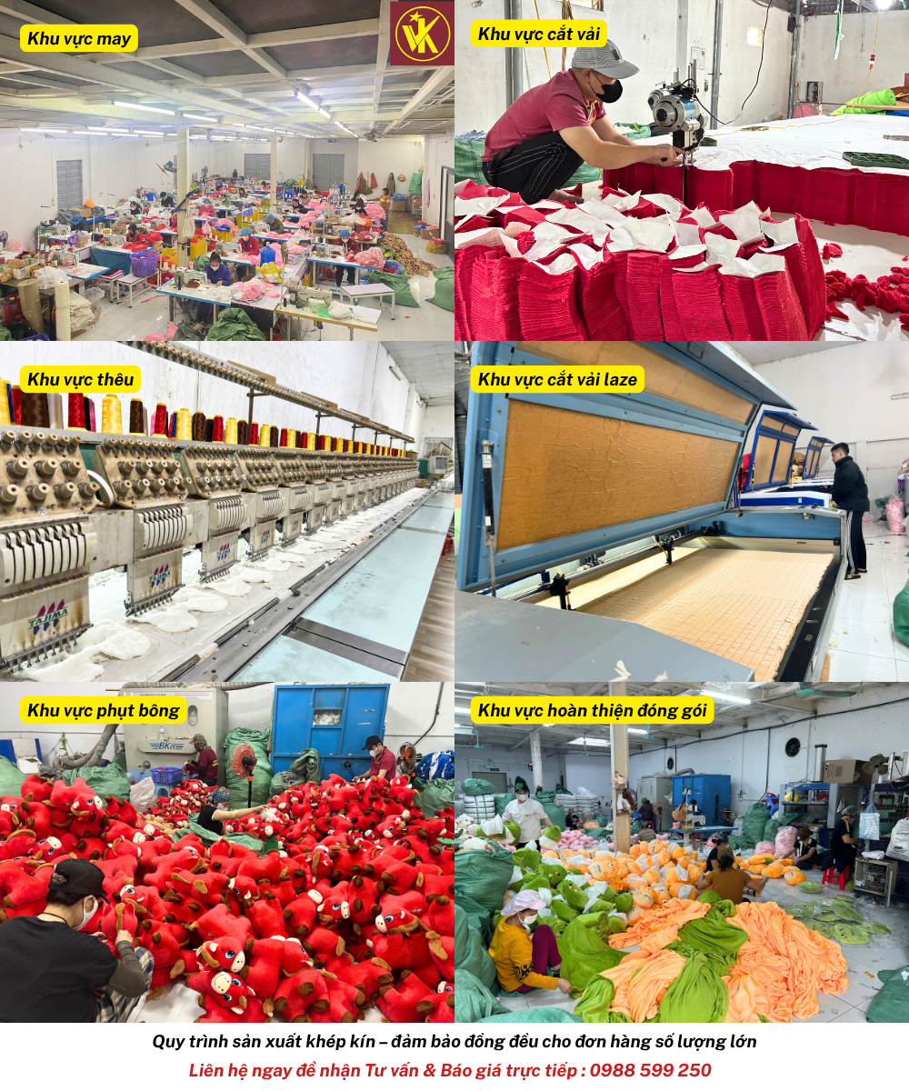 các khu vực sản xuất gấu bông