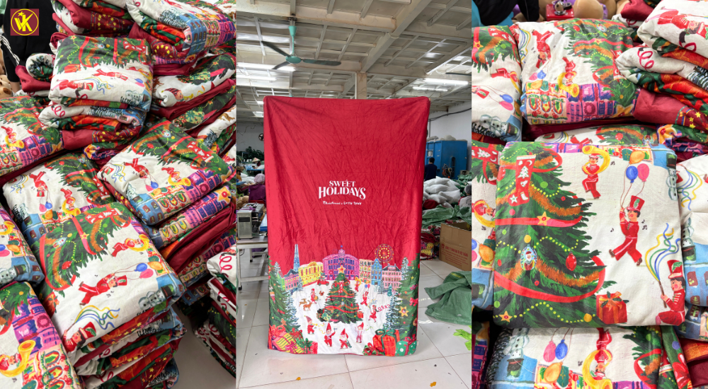 Chăn nỉ 2 da tại xưởng cho thương hiệu