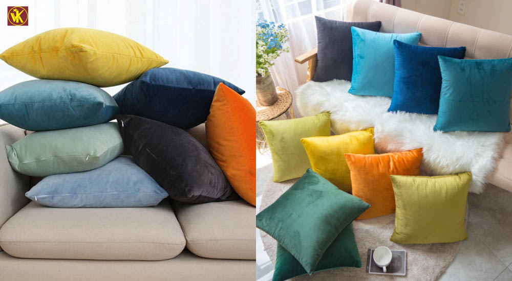 gối tựa lưng trên giường đa dạng form dáng