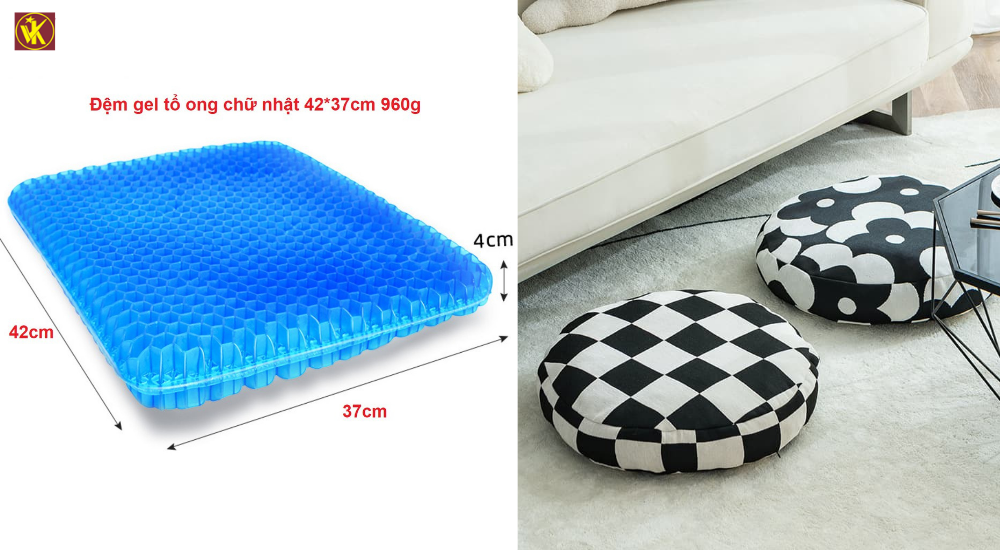 đệm ngồi mát với nhiều chất liệu khác nhau