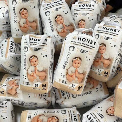 Sản xuất bỉm bông Honey tại xưởng Việt Khuê